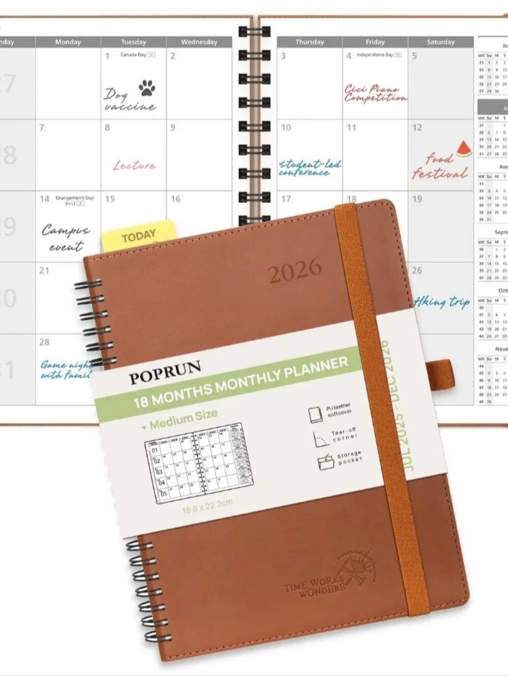 POPRUN 2026/2027 18-Month Monthly Planner